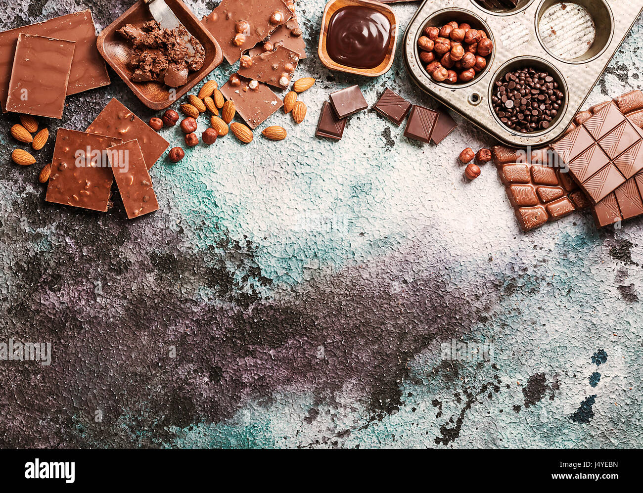 Assortment of chocolate types Stock Photo Alamy