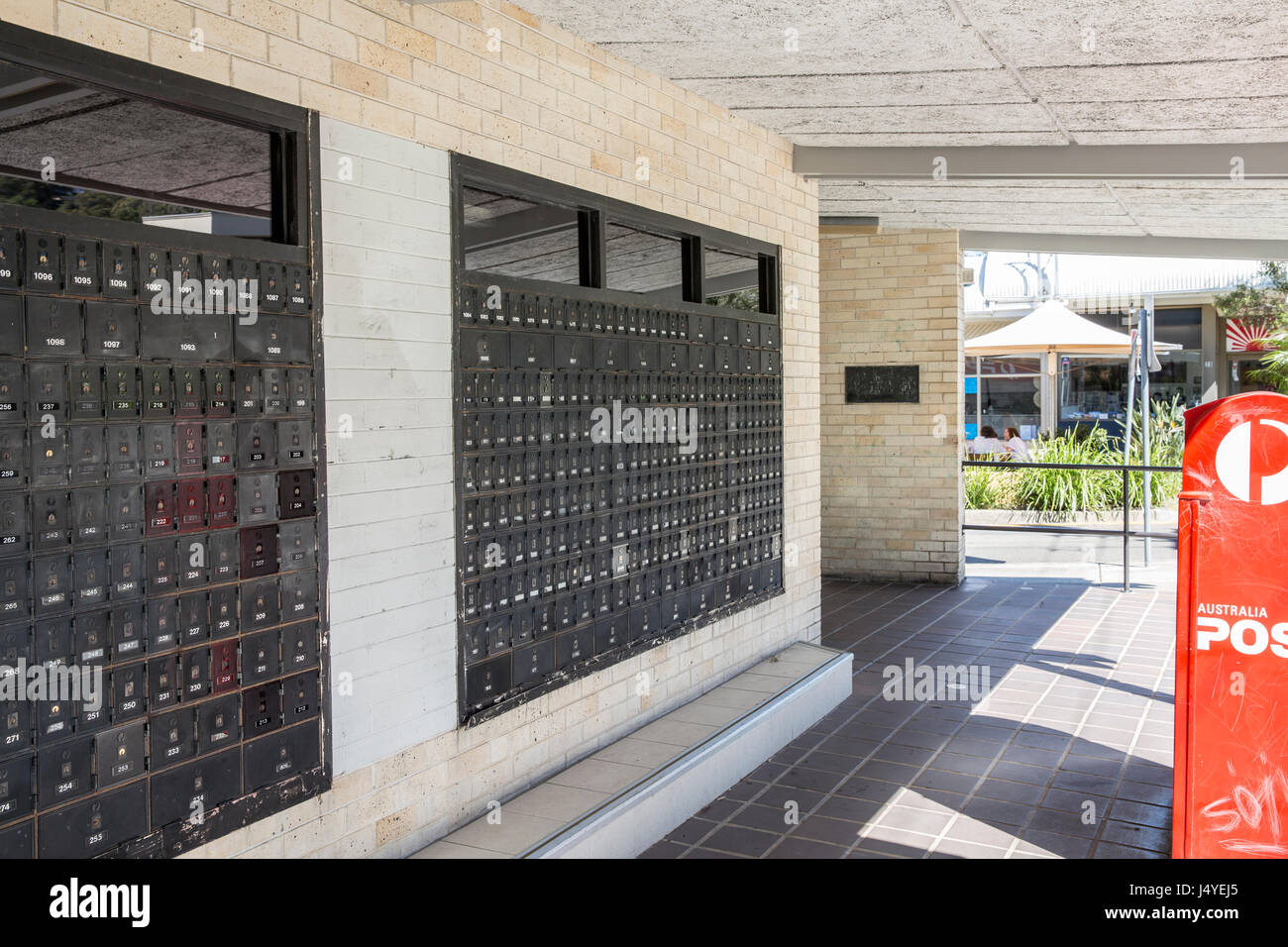 Australia Post office, mailboxes and secure lockers Stock Photo Alamy