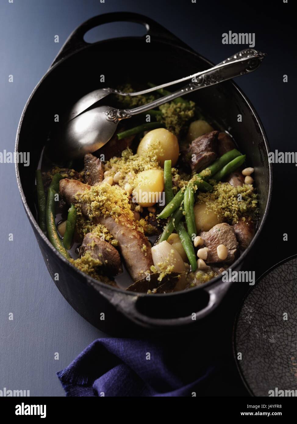 Lamb stew with thyme crumbs Stock Photo Alamy