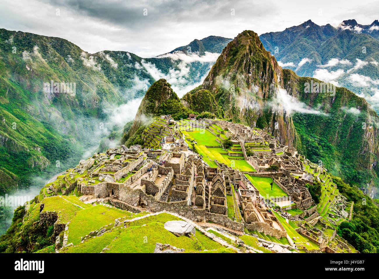 Machu Picchu, Peru - Ruins of Inca Empire city, in Cusco region, amazing place of South America. Stock Photo