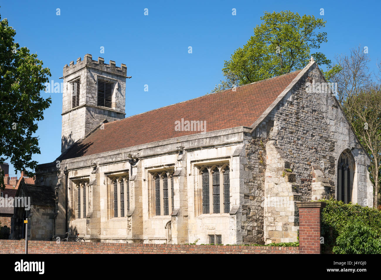 15th century St Cuthbert's church on Peasholme Green, York, North Yorkshire, England, UK Stock Photo