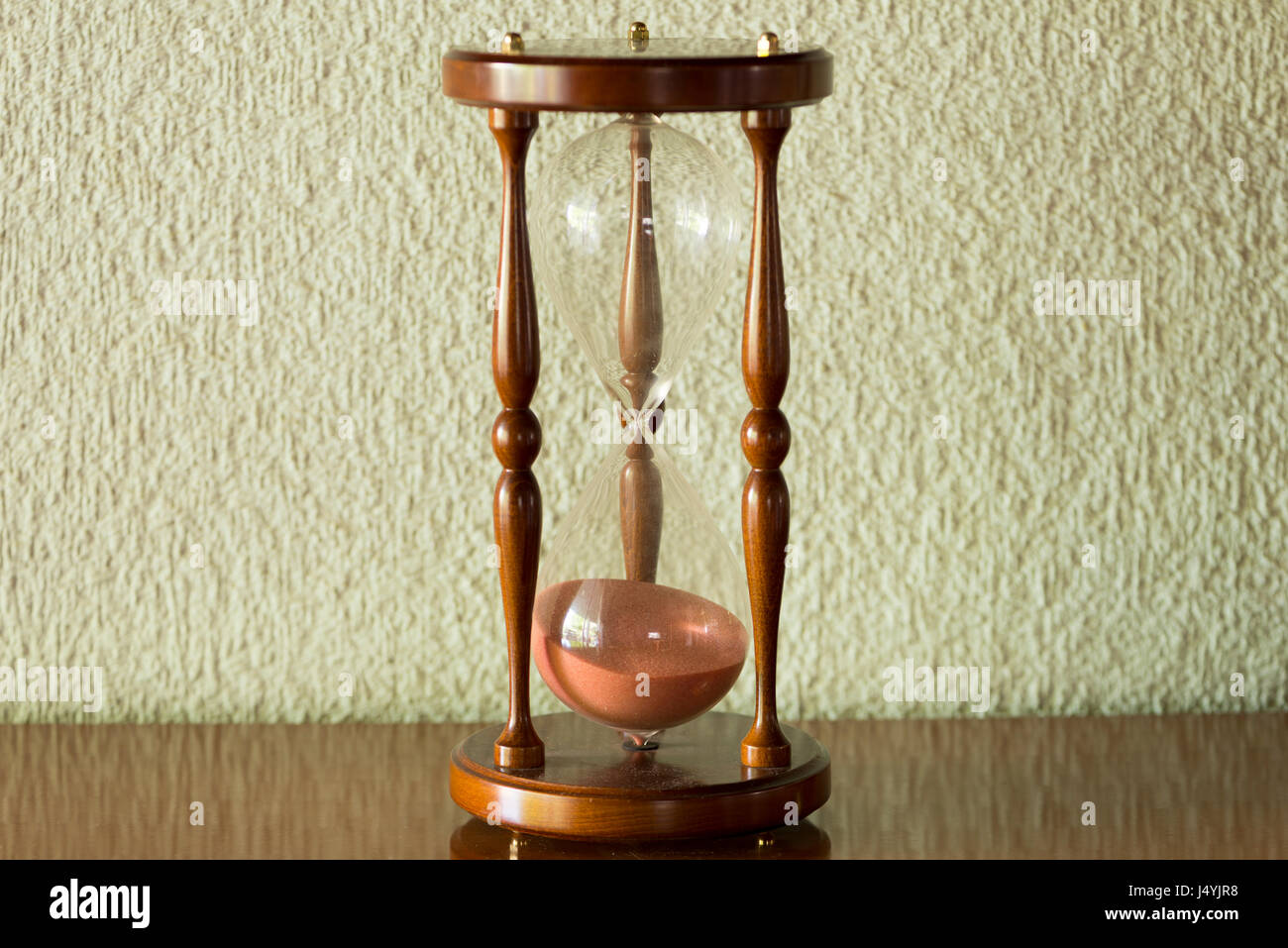 large wooden hourglass