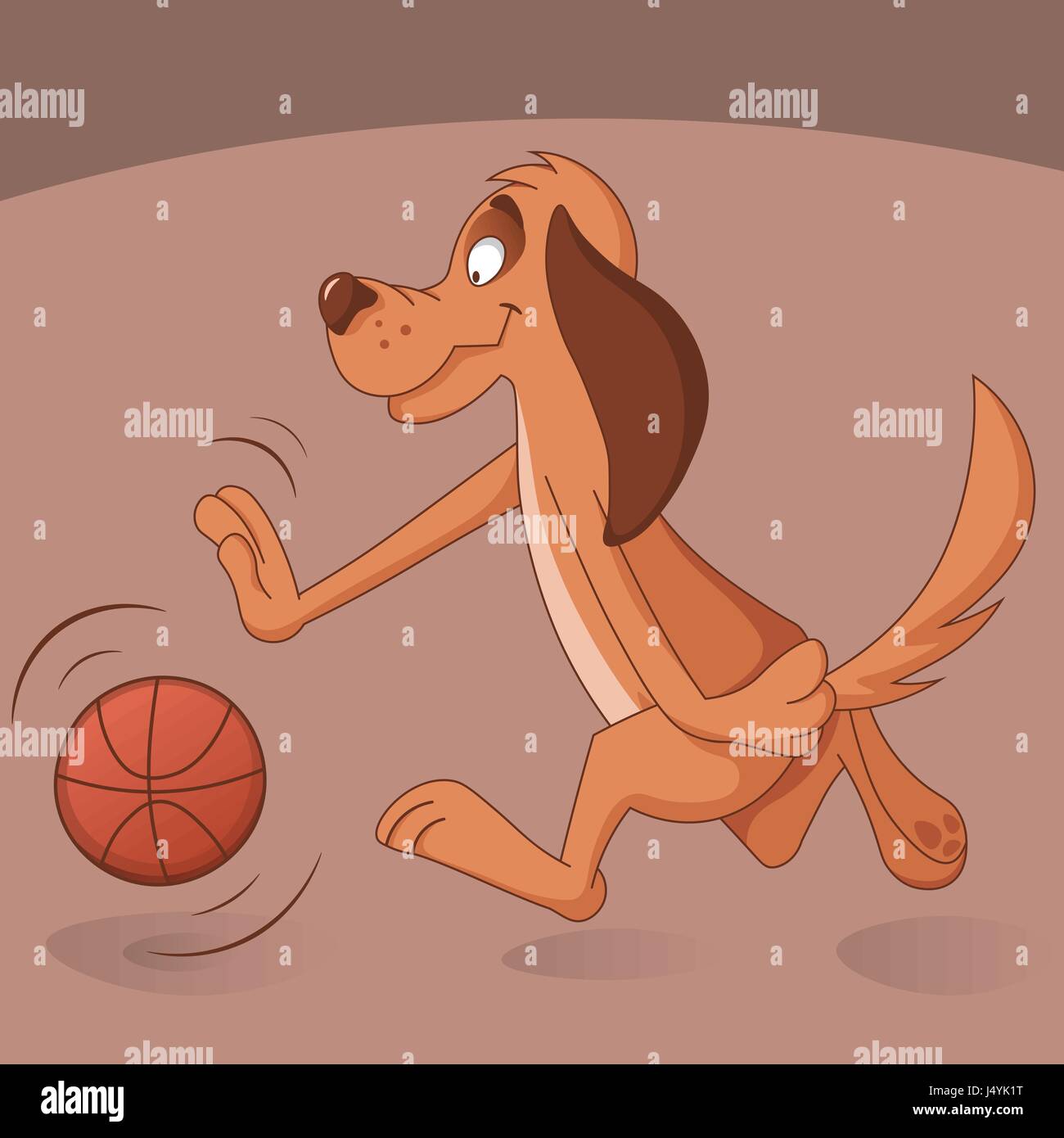 Cute dog plays basketball Stock Vector Image & Art Alamy