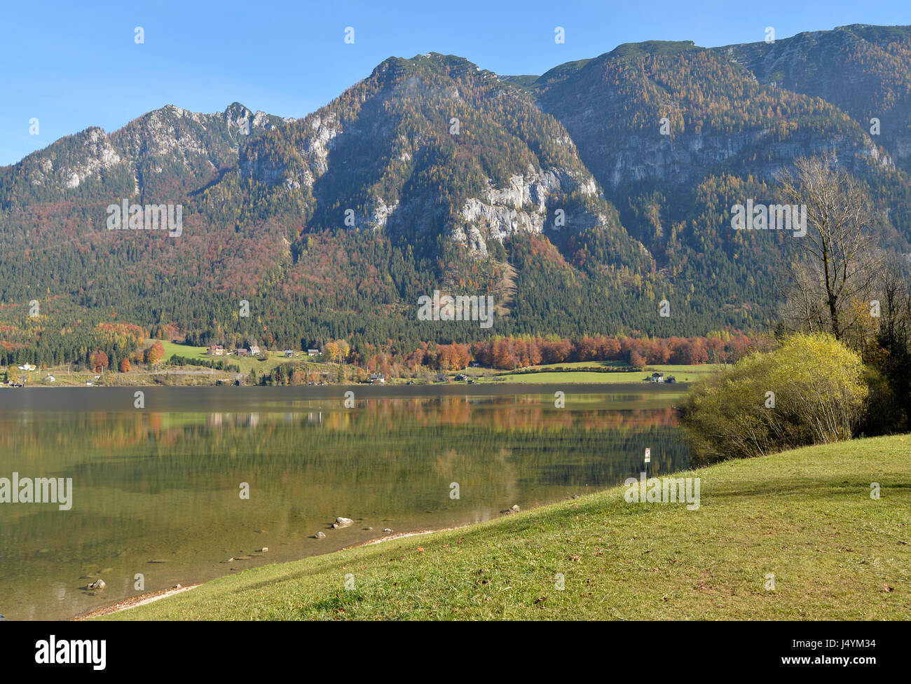 Lake Hallstatt, Salzkammergut, Austria Stock Photo