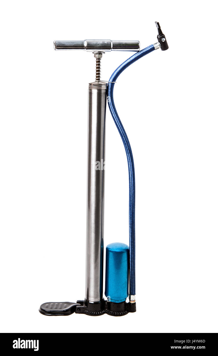 object of wheel tire air manual pump for add air to vehicle isolated on