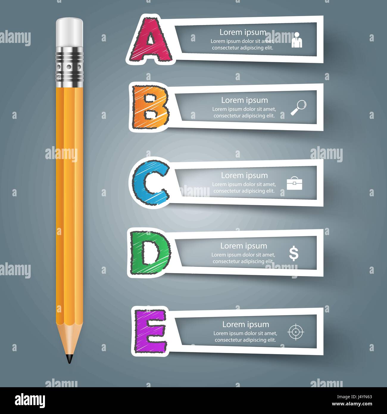 Business Alphabet Infographics. Pen icon Stock Vector Image & Art - Alamy