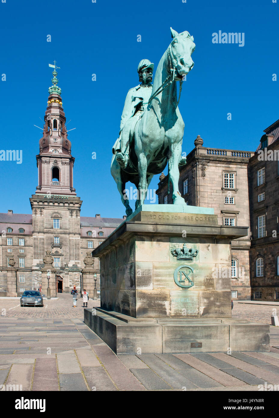 Equestrian statue of King Christian IX of Denmark. Copenhagen. Stock Photo