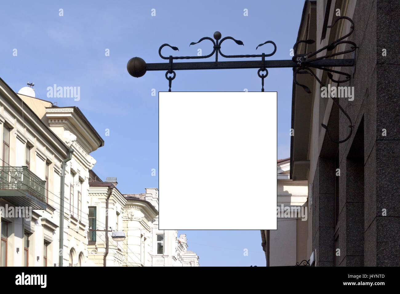 Signboard. Mock up rectangular shape Stock Photo - Alamy