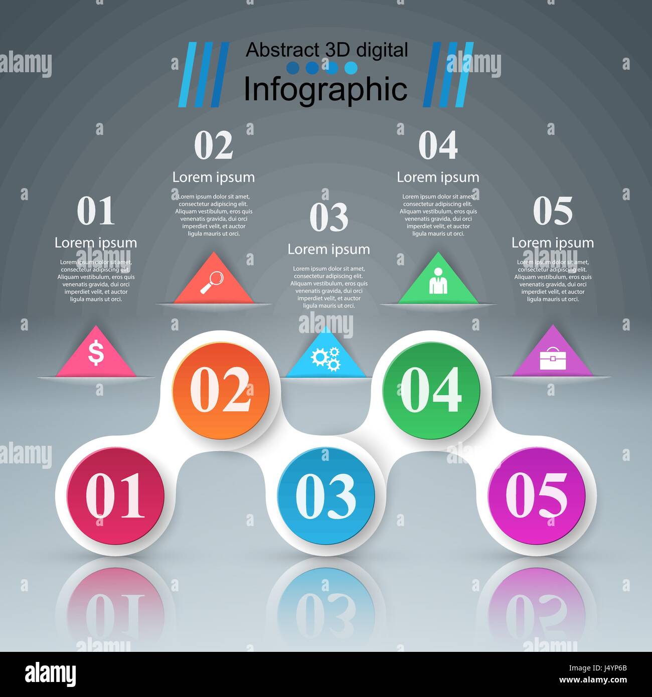 Abstract 3D digital illustration Infographic Stock Vector Image & Art ...