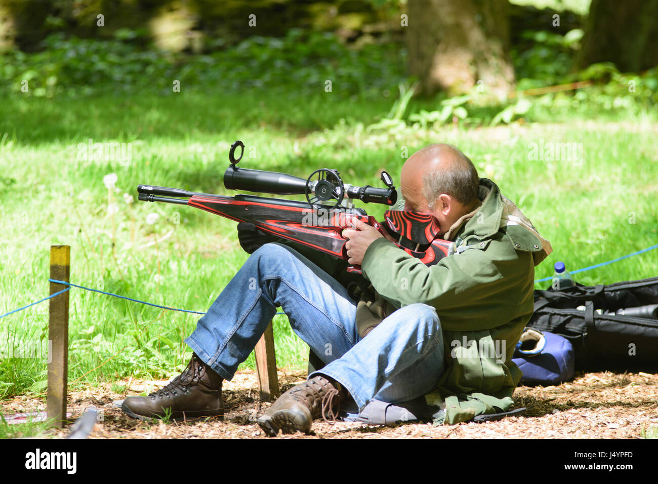 Air rifle competitive target shooting Stock Photo Alamy