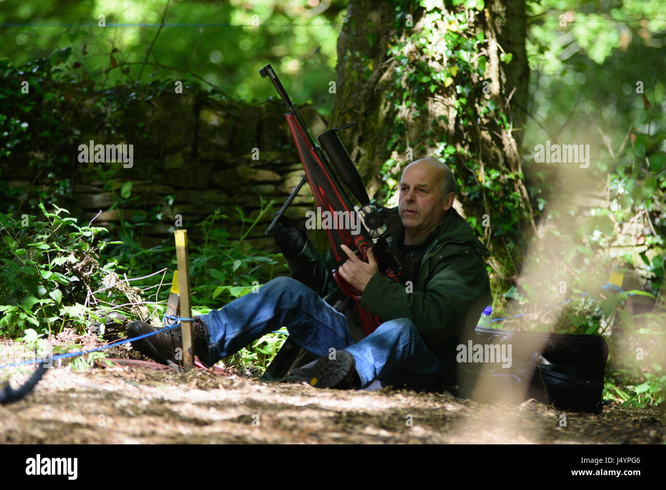Air rifle competitive target shooting Stock Photo Alamy