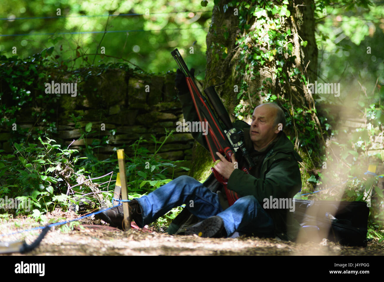 Air rifle competitive target shooting Stock Photo Alamy