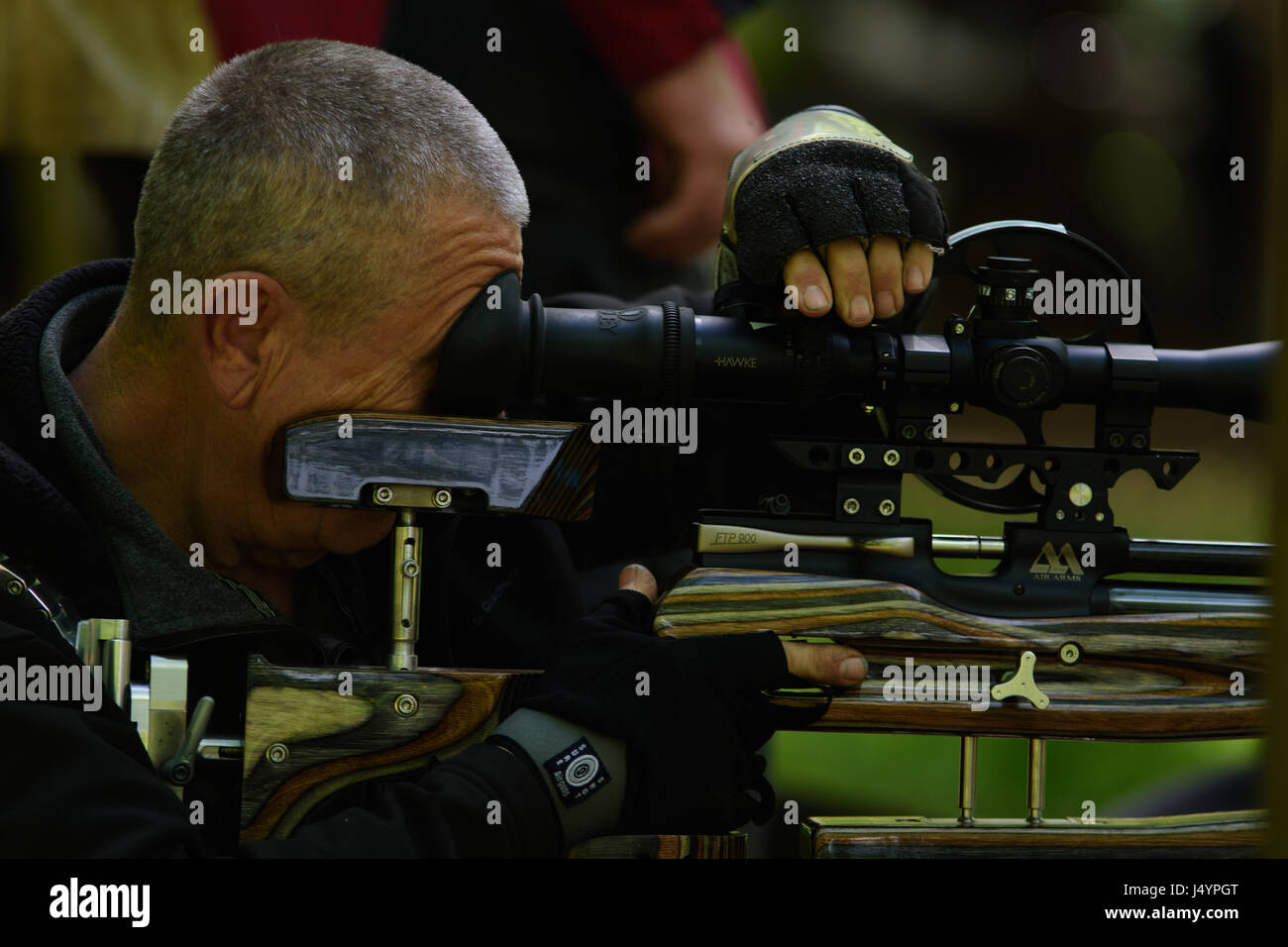Air rifle competitive target shooting Stock Photo Alamy