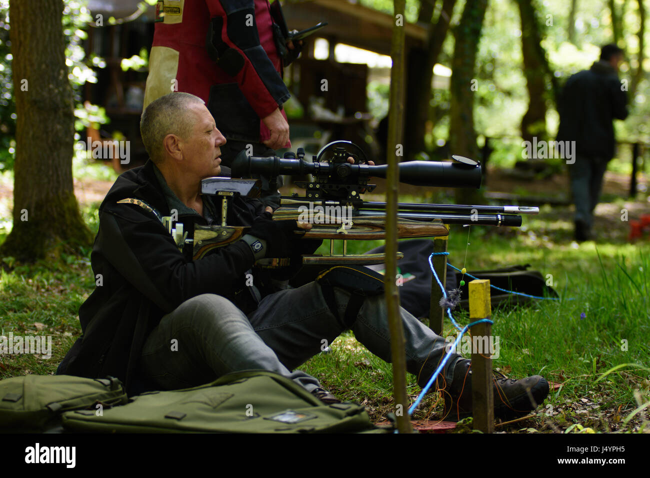 Air rifle competitive target shooting Stock Photo Alamy