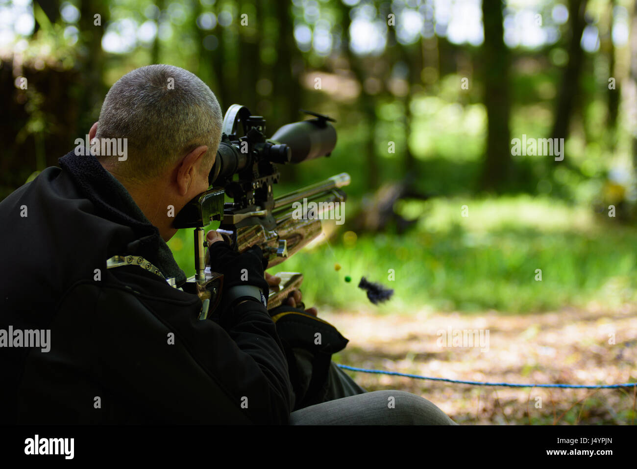 Air rifle competitive target shooting Stock Photo Alamy