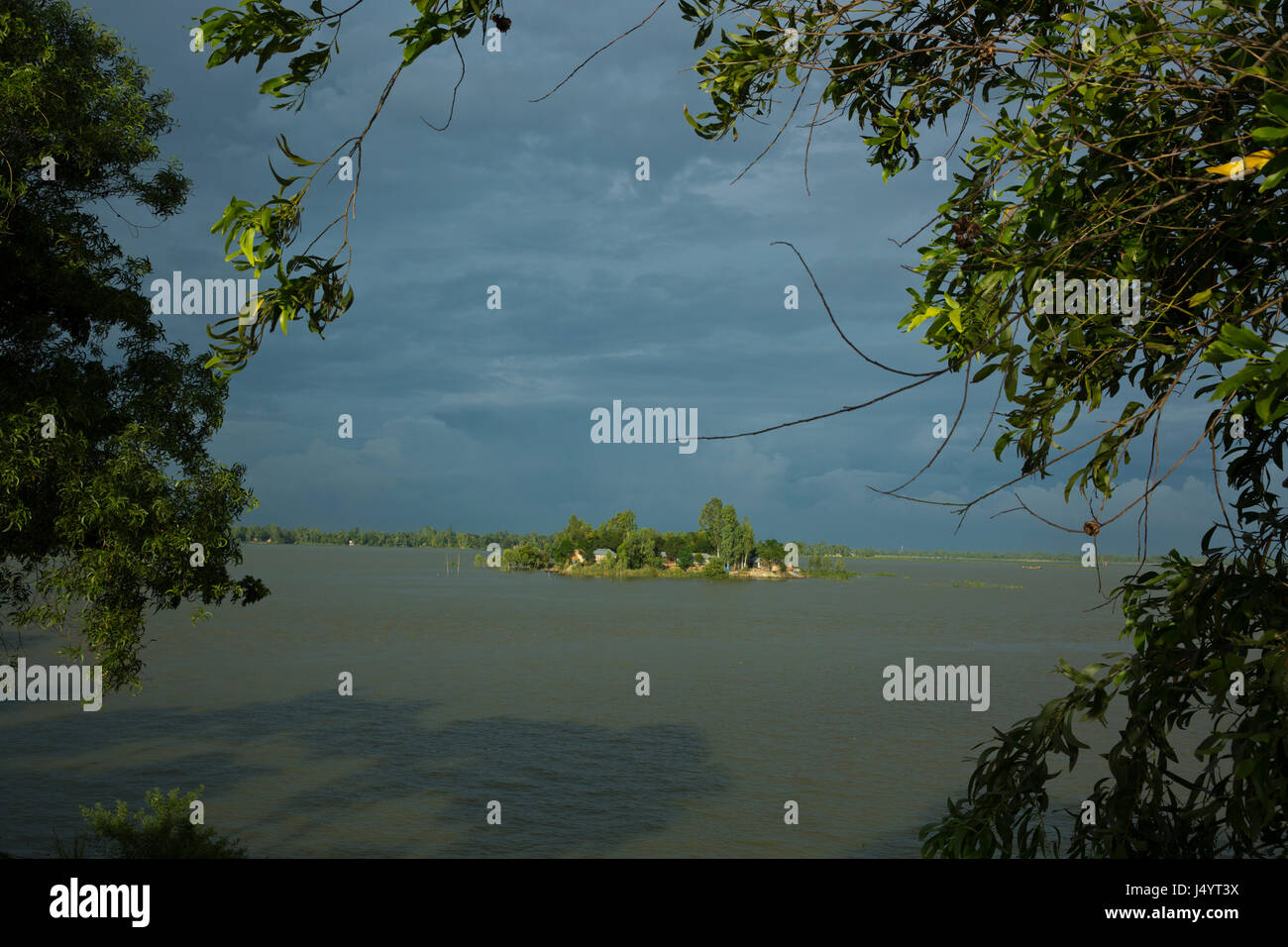 View of the Chalanbil during rainy season. Sirajganj, Bangladesh Stock ...