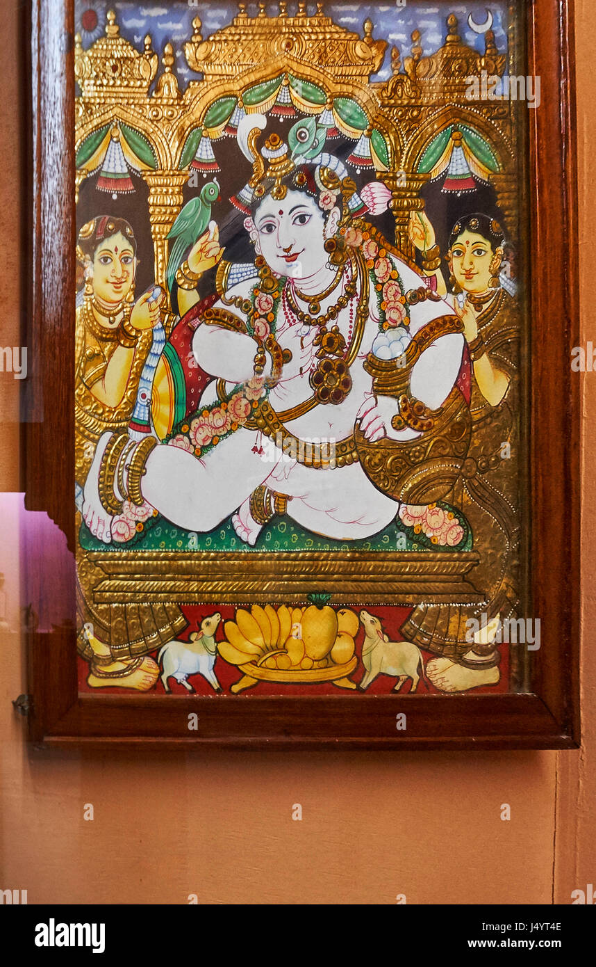 Krishna photo frames, government museum trichy tamil nadu, india, asia