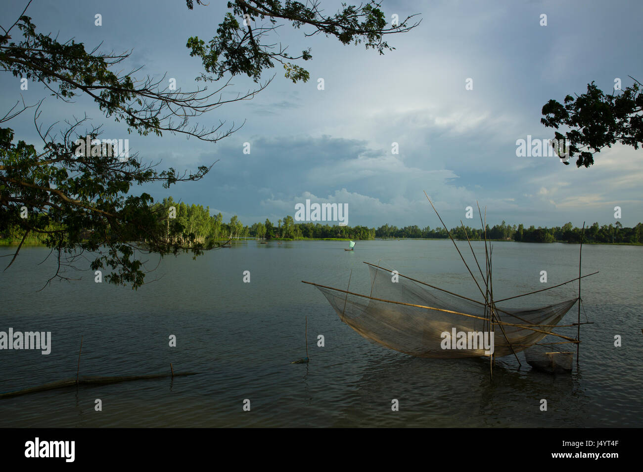 View of the Chalanbil during rainy season. Sirajganj, Bangladesh Stock ...