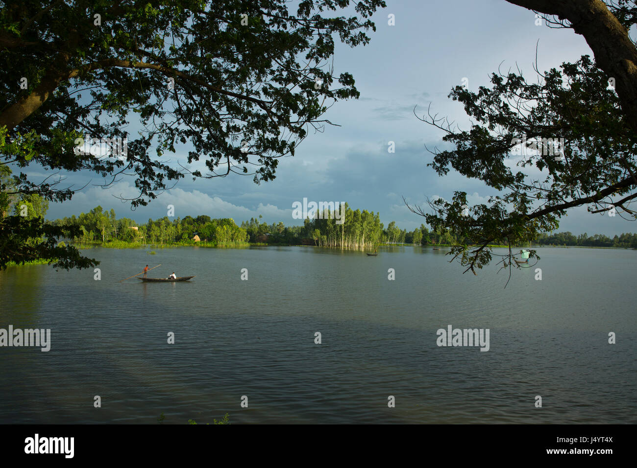 View of the Chalanbil during rainy season. Sirajganj, Bangladesh Stock ...