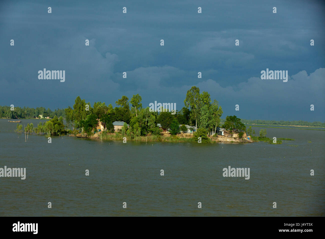 View of the Chalanbil during rainy season. Sirajganj, Bangladesh Stock ...