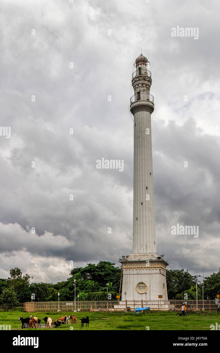 aad 254816 - Old Ochterlony Monument now Shaheed Minar , calcutta , kolkata , west bengal , india , asia Stock Photo