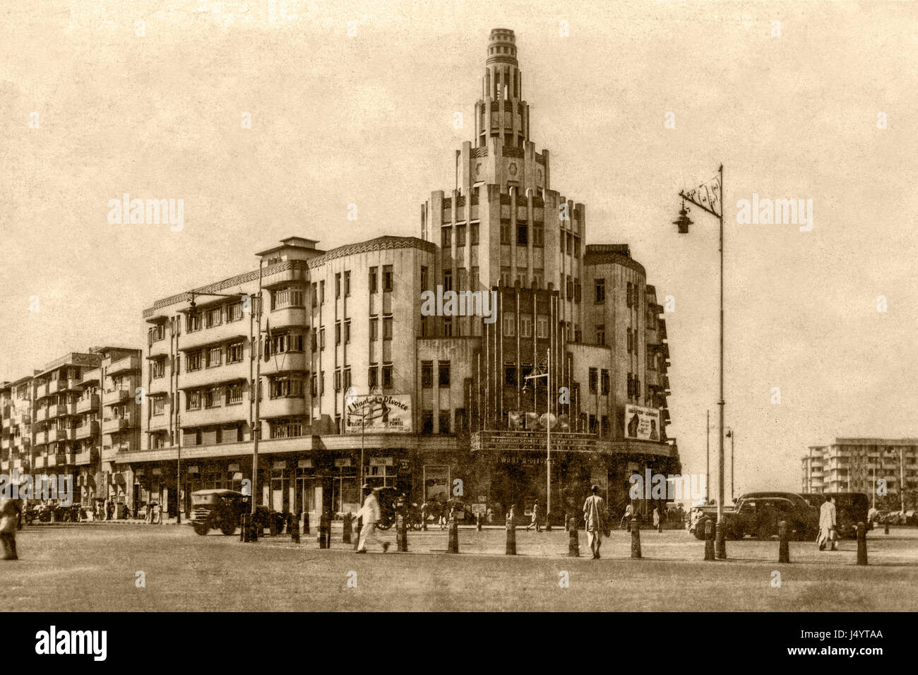 Vintage photo of Eros cinema, Churchgate, Mumbai, Maharashtra, India, Asia Stock Photo