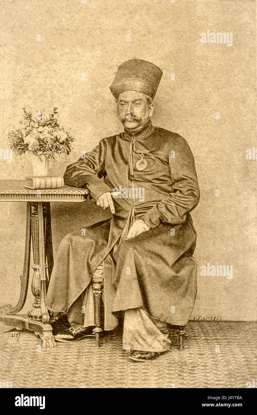 Vintage photograph of parsi man, mumbai, maharashtra, india, asia Stock Photo