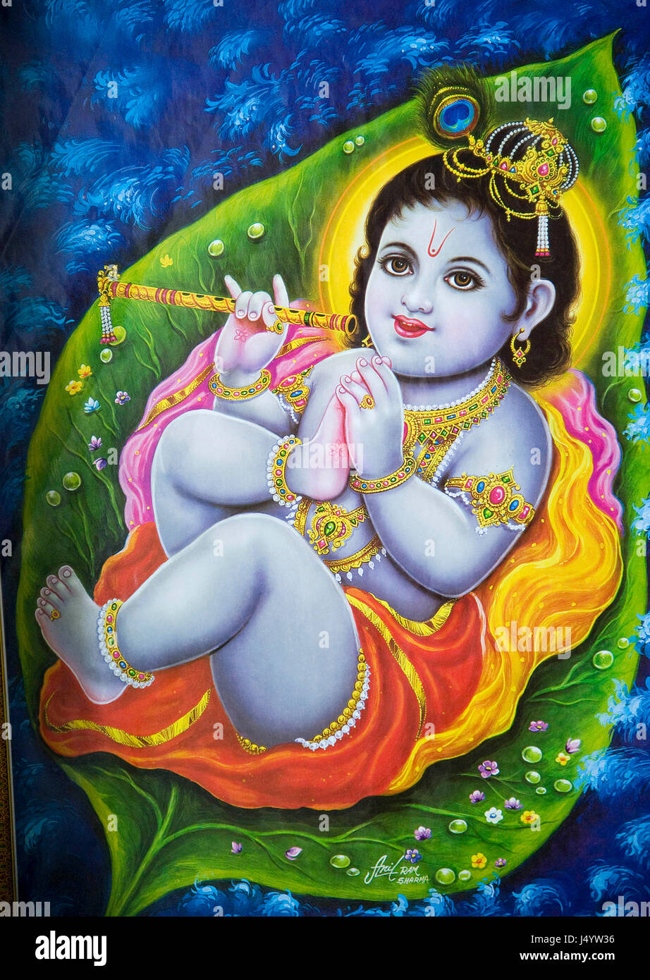 Baby krishna hi-res stock photography and images - Alamy