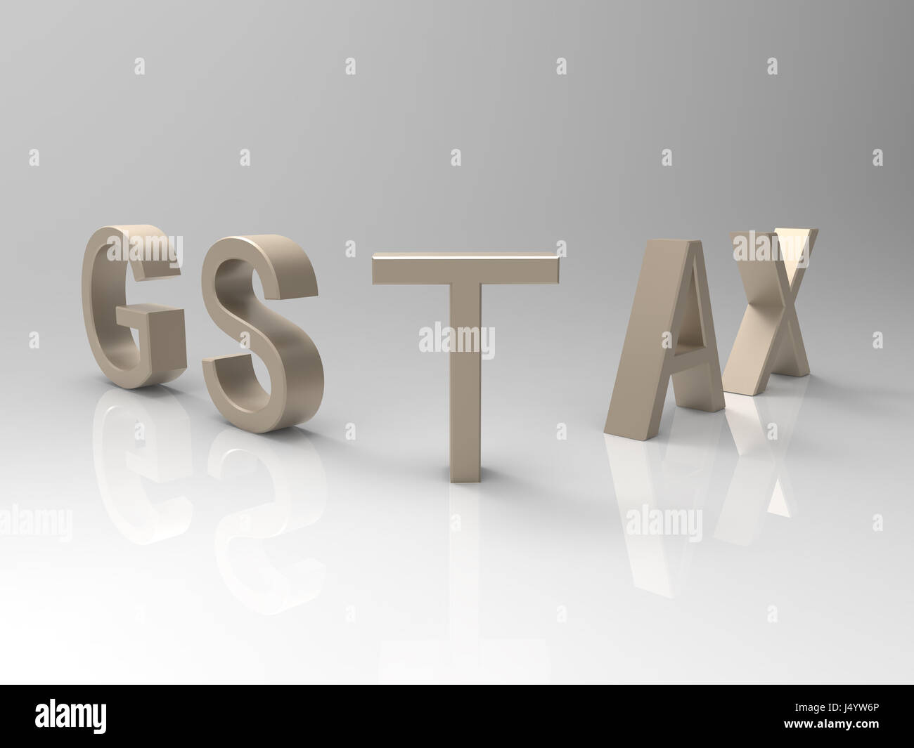 GST tax India Indian VAT taxation concept Stock Photo