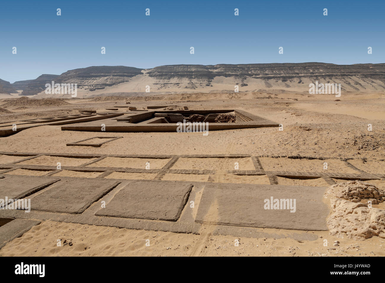 The Early Dynastic Tombs of Kings Den and Djer at Abydos, Middle Egypt Stock Photo