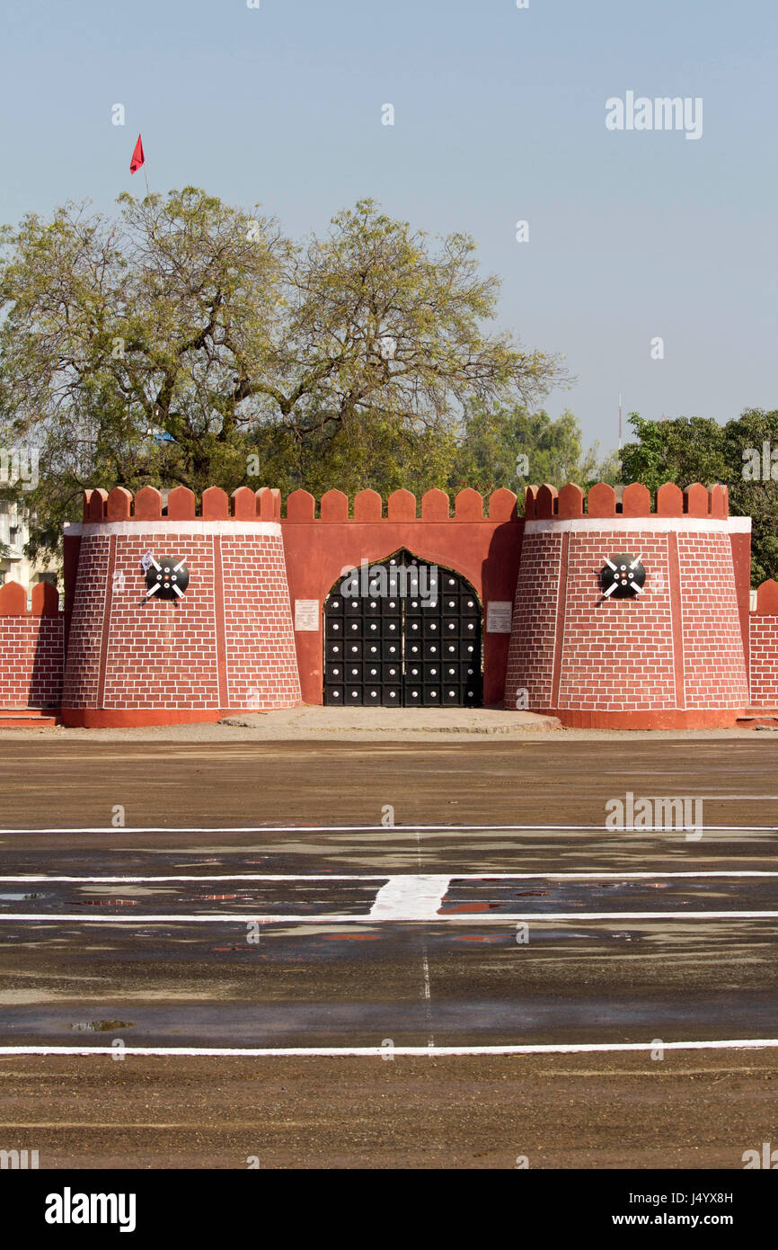 Replica of fort gate, police parade ground, osmanabad, maharashtra, india, asia Stock Photo