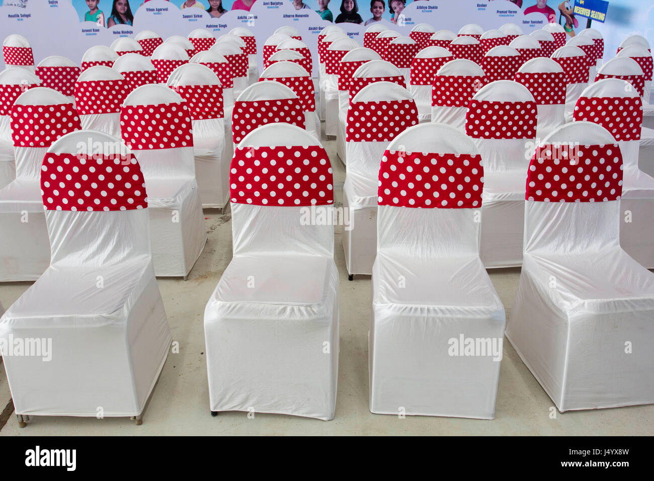 Arrangement of chairs in auditorium, mumbai, maharashtra, india, asia Stock Photo