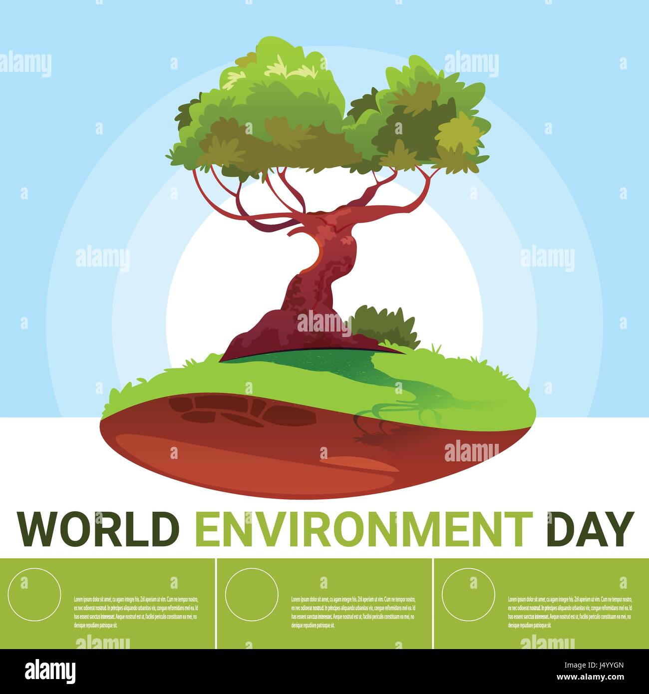 World Environment Day Ecology Protection Holiday Greeting Card Stock ...