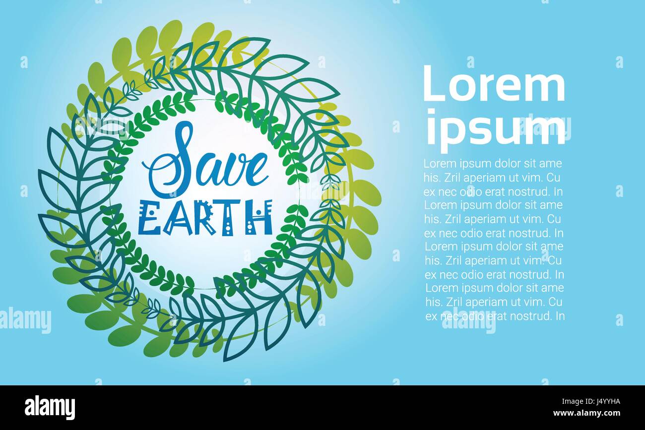 Save Earth World Environment Day Ecology Protection Holiday Greeting ...
