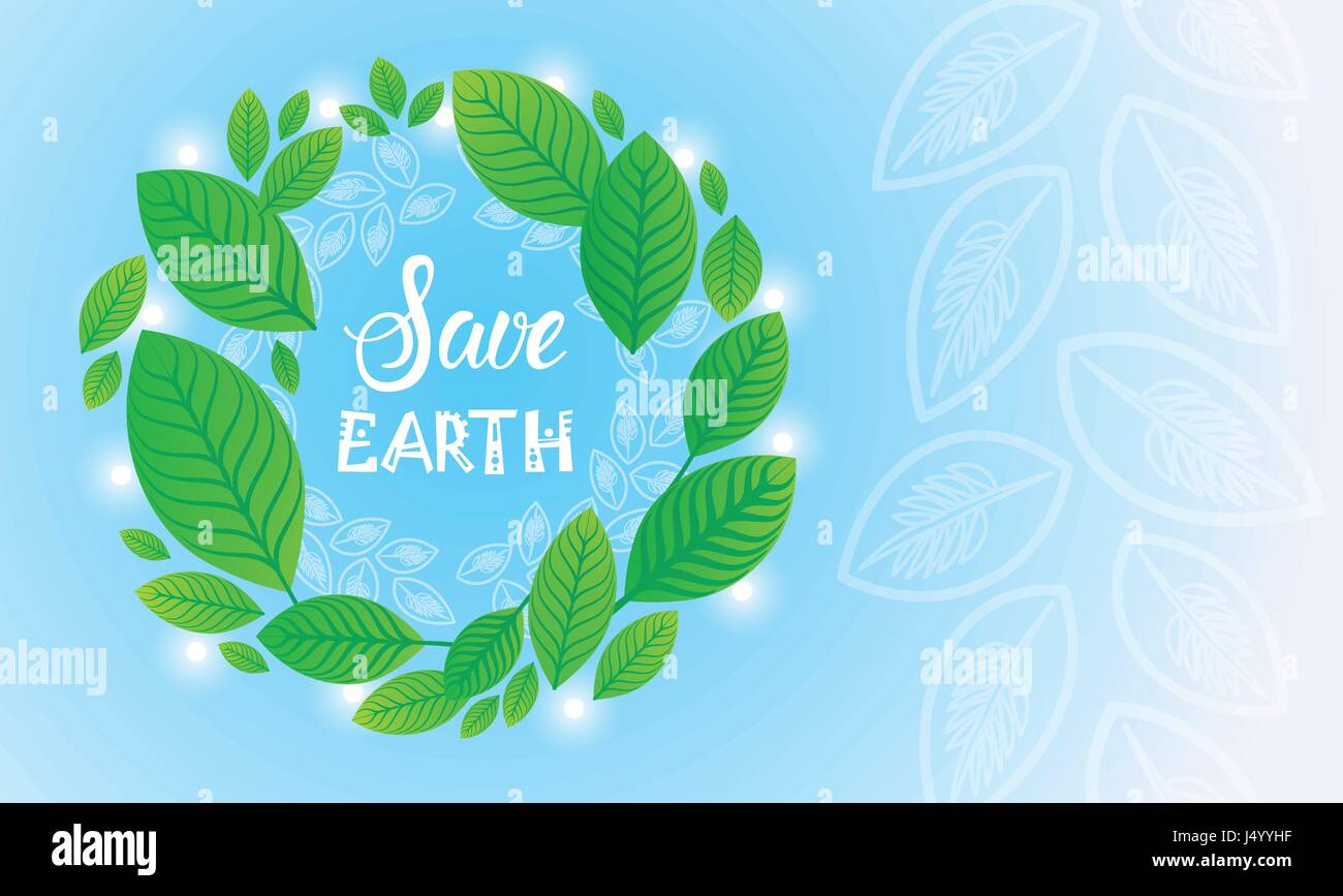 Save Earth World Environment Day Ecology Protection Holiday Greeting ...