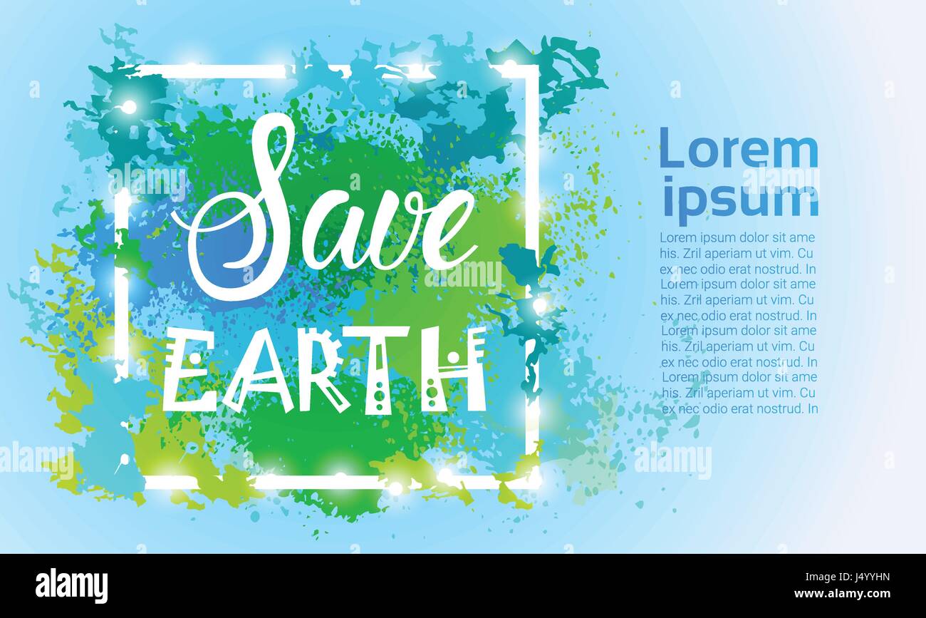 Save Earth World Environment Day Ecology Protection Holiday Greeting ...