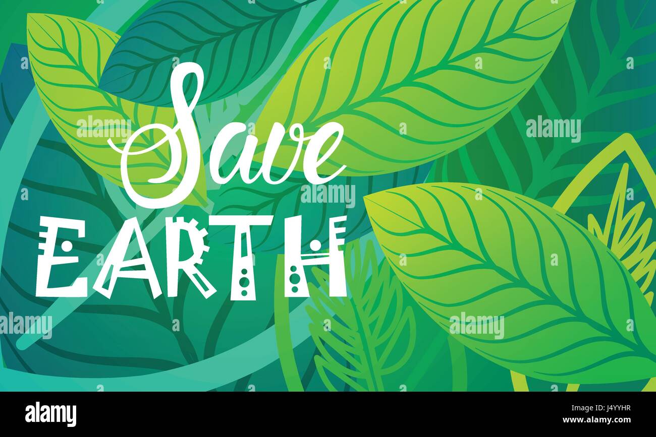 Save Earth World Environment Day Ecology Protection Holiday Greeting ...