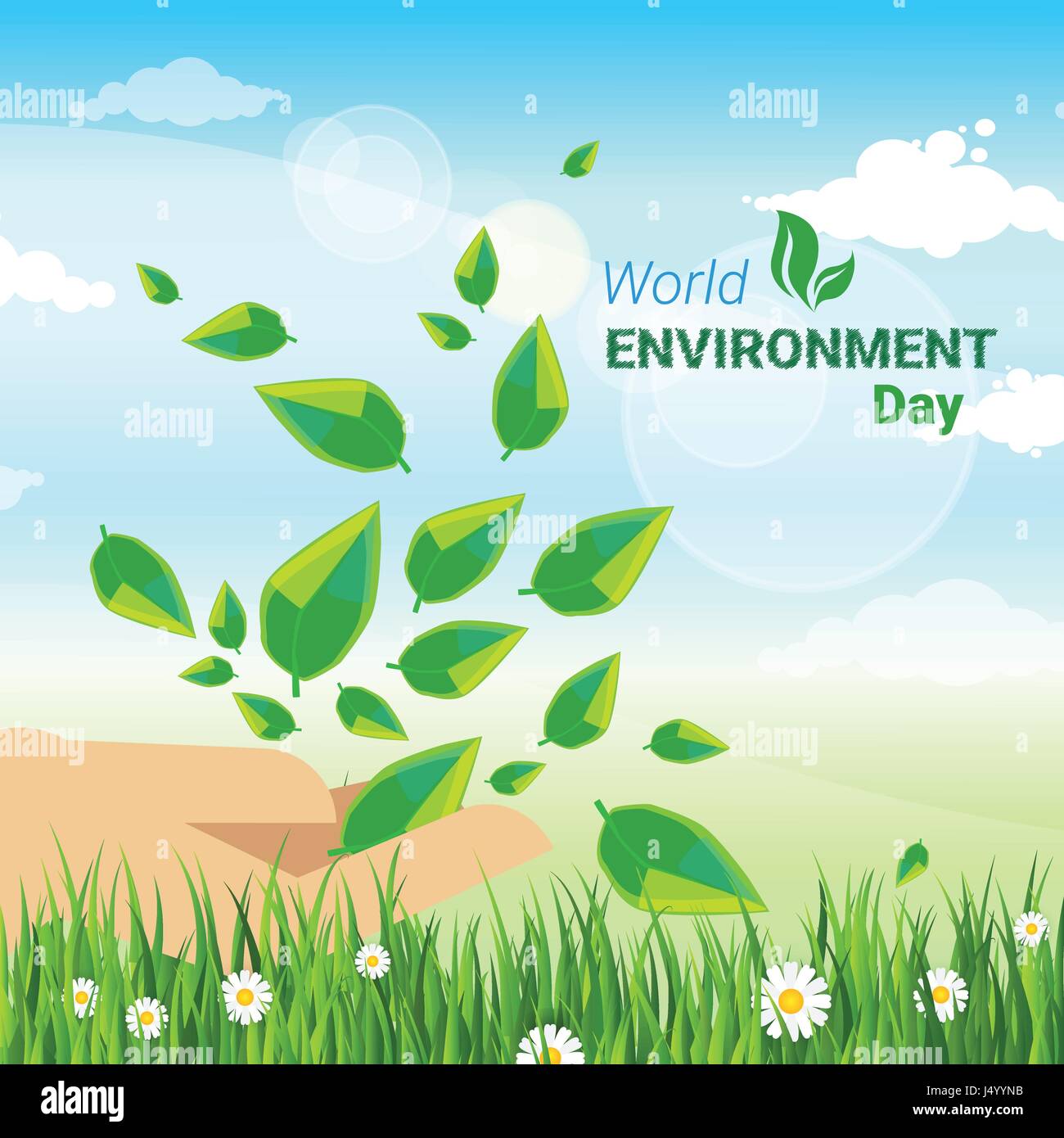 World Environment Day Ecology Protection Holiday Greeting Card Stock ...