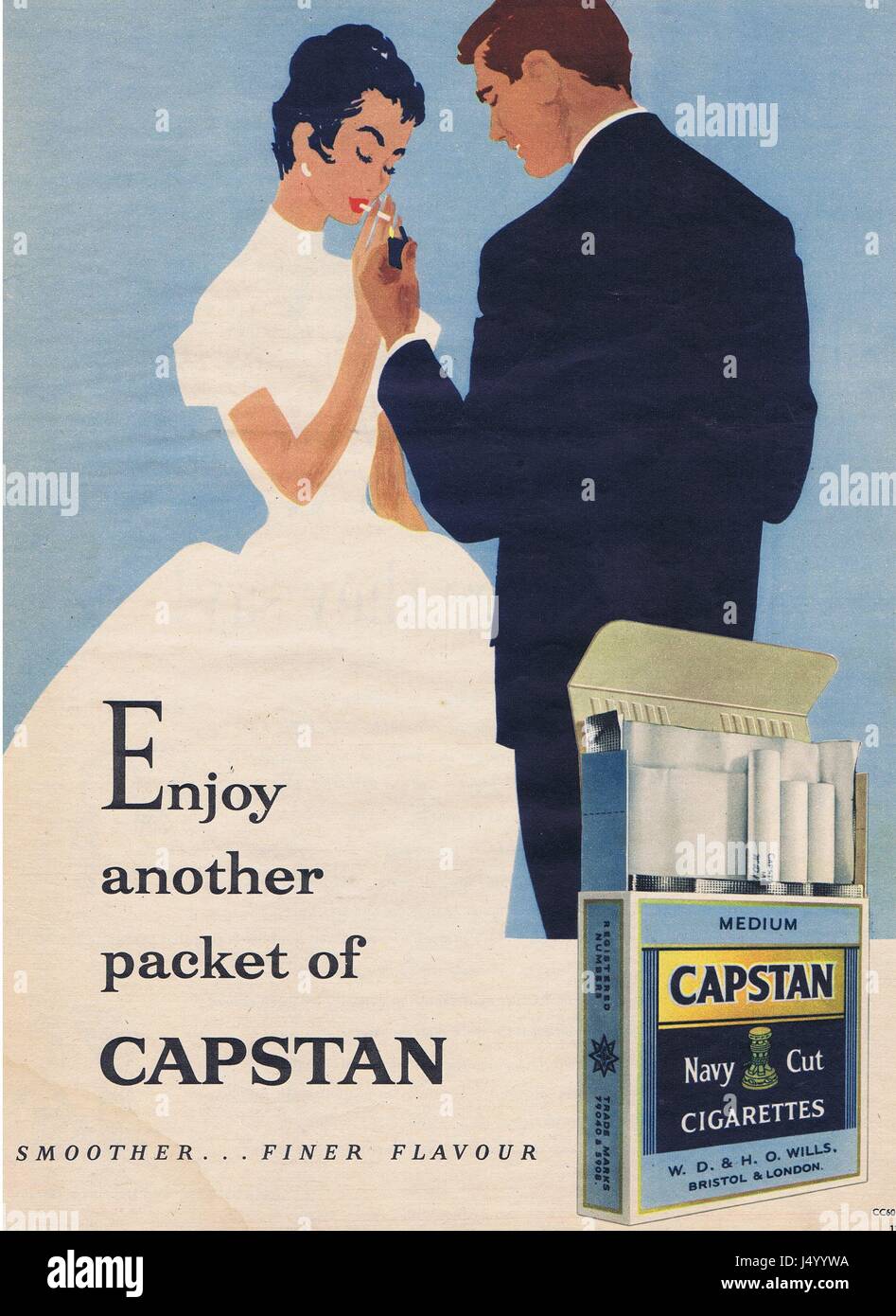 Capstan Cigarettes Vintage Advert c1950's Stock Photo Alamy