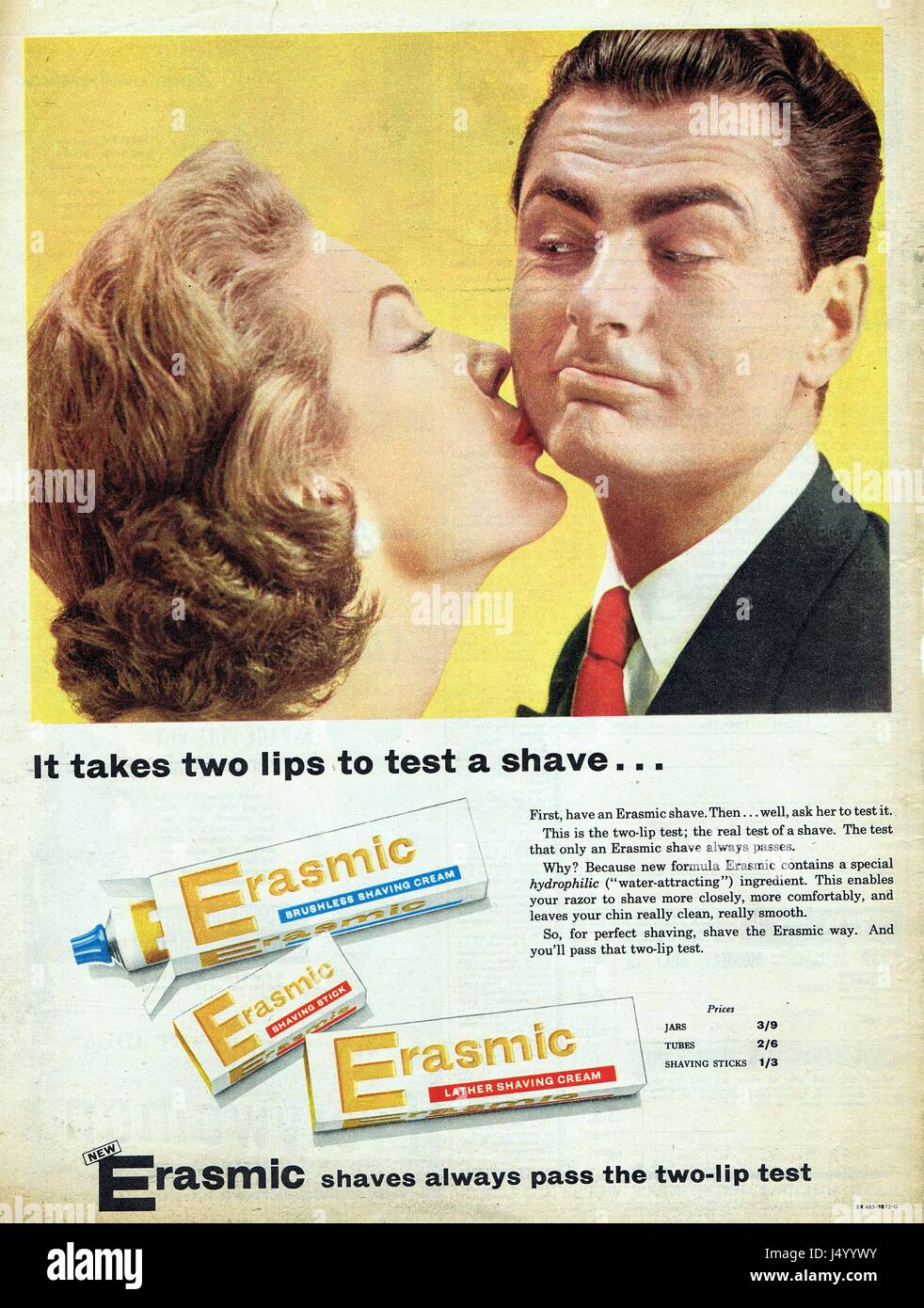 Vintage shaving ads hi-res stock photography and images - Alamy