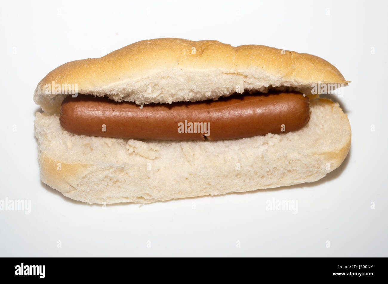 Hot Dog Sausage In A Roll Stock Photo Alamy