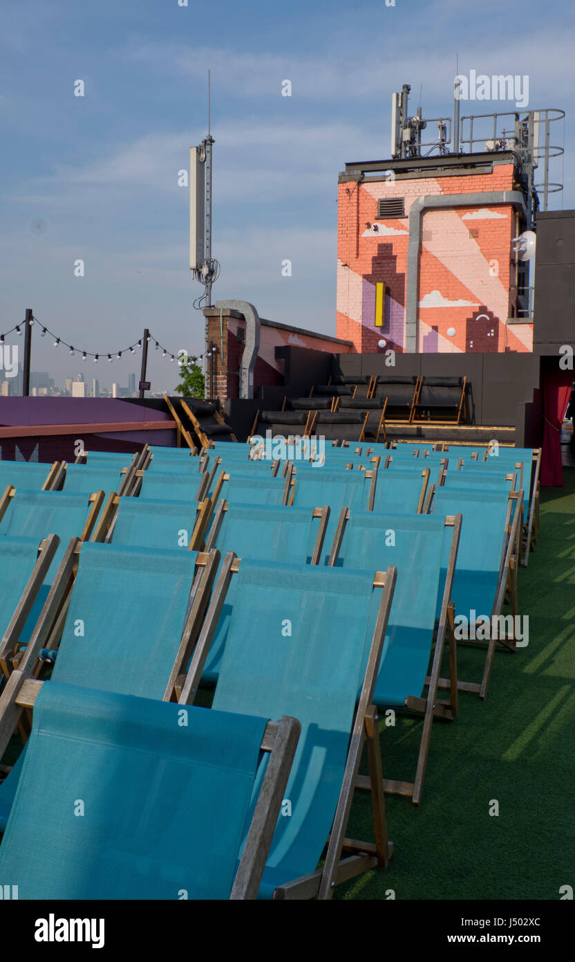 Open air cinema at the rooftop of the Bussey Building in Peckham,London