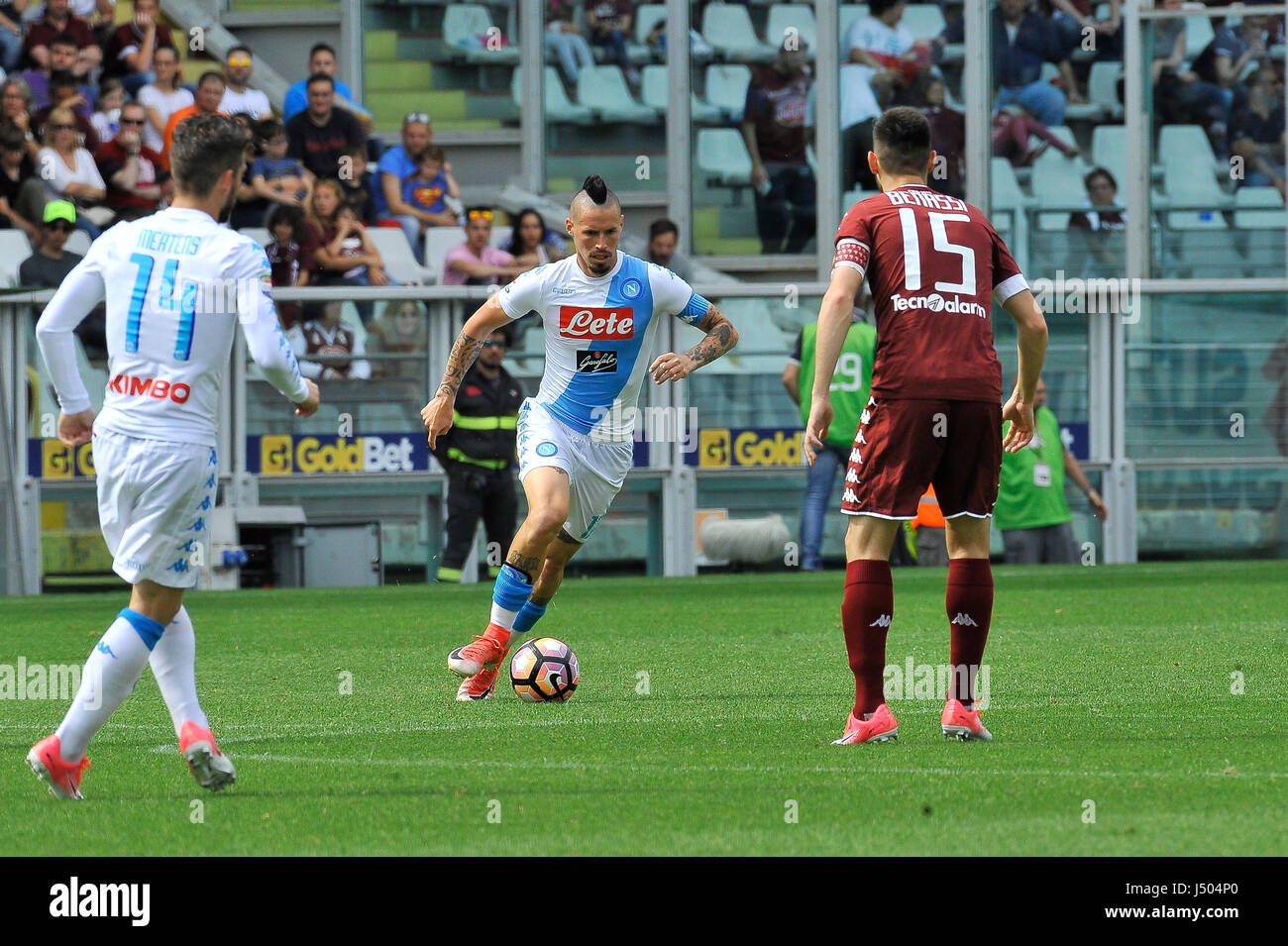 Turin, Italy. 14th May, 2017. Marek Hamsik during the match Serie A TIM between  Torino FC and Napoli SSC at Stadio Olimpico Grande Torino. The final result of the match is 0-5. Credit: Fabio Petrosino/Alamy Live News Stock Photo