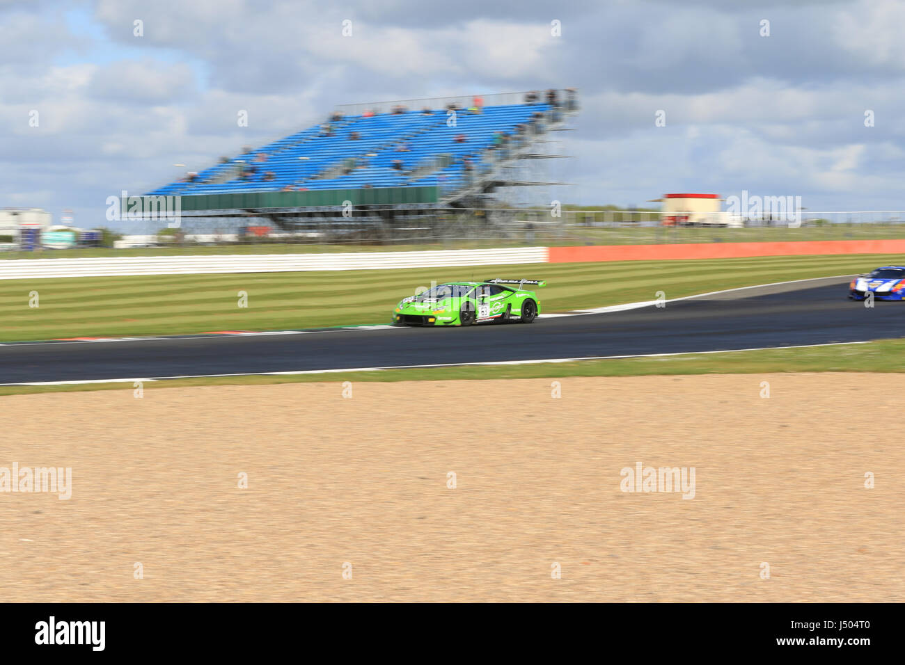Silverstone, United Kingdom. 14th May, 2017. The number 63 Lamborghini Huracan GT3 of GRT Grasser Racing Team which took the win in the race Credit: Paren Raval/Alamy Live News Stock Photo