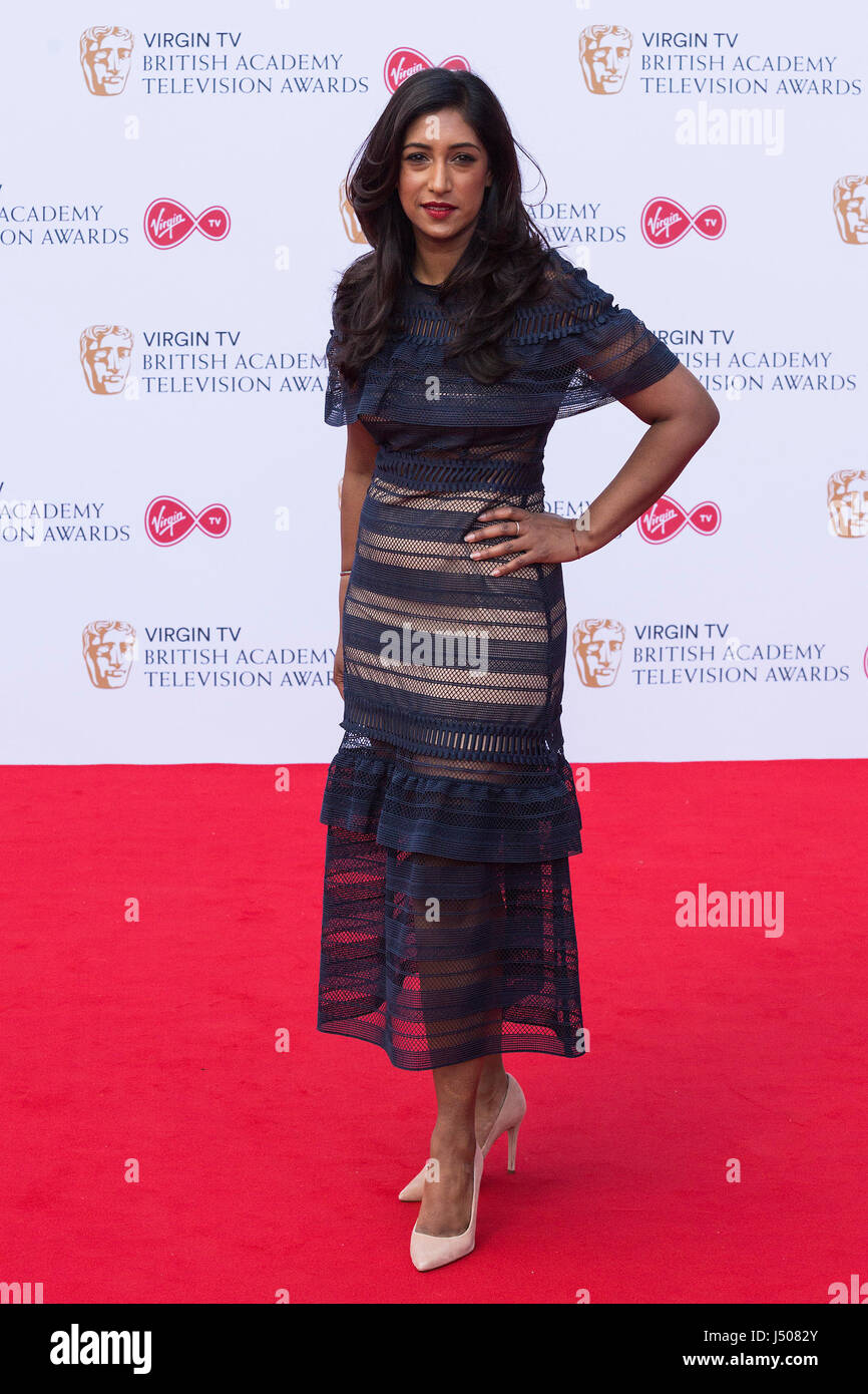 Lonodn, UK. 14 May 2017. Tina Daheley arrives for the Virgin TV British Academy Television Awards (BAFTAs) at the Royal Festival Hall. Photo: Vibrant Pictures/Alamy Live News Stock Photo