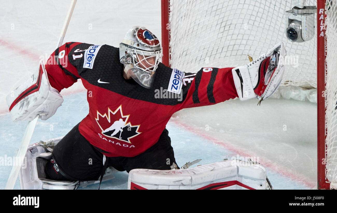 Goalie CALVIN PICKARD of Canada in action during the Ice Hockey World