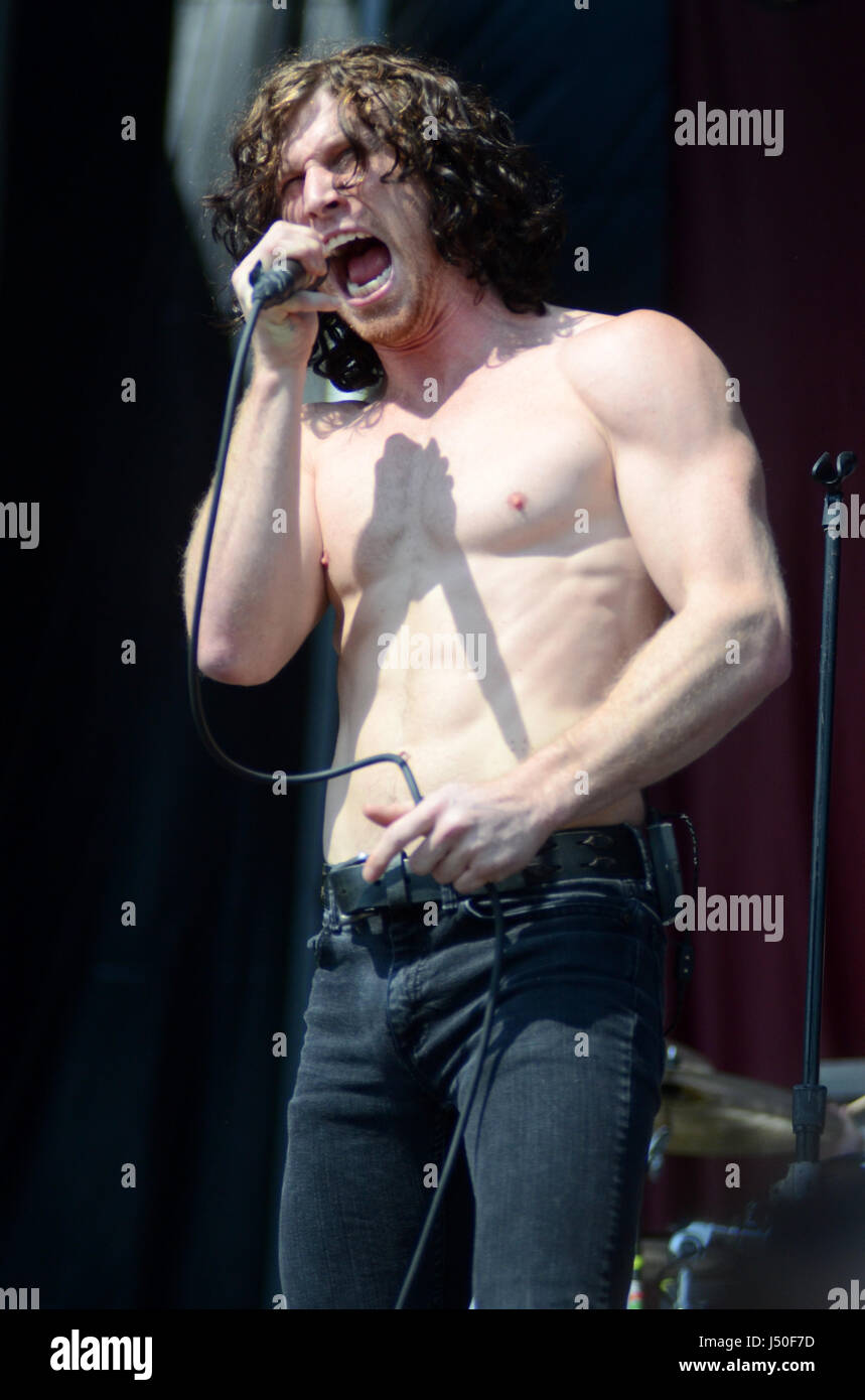 Somerset, Wisconsin, USA. 14th May, 2017. Lead singer Jonny Hawkins of