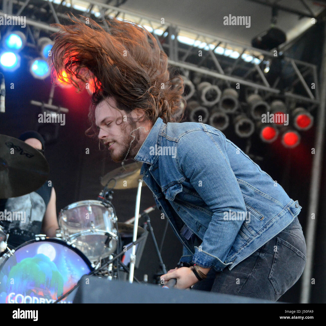 Somerset, Wisconsin, USA. 14th May, 2017. Lead singer Landon Milbourn