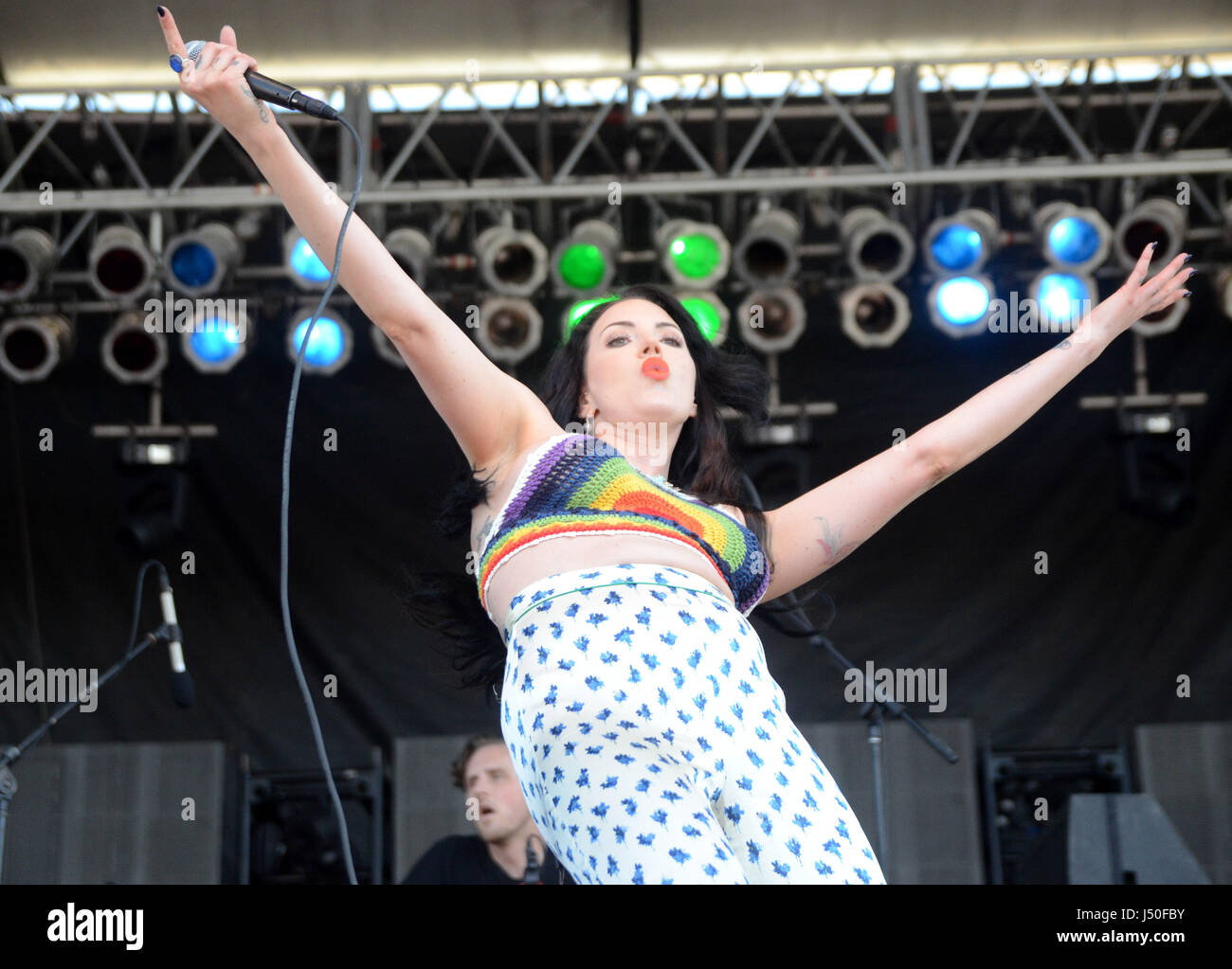 Somerset, Wisconsin, USA. 13th May, 2017. Lead singer Dorothy Martin of the band Dorothy