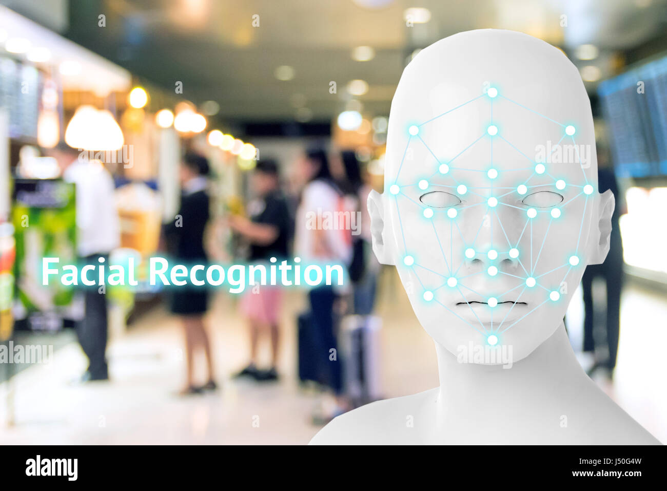 Machine learning systems , accurate facial recognition biometric Stock Photo ...1300 x 956